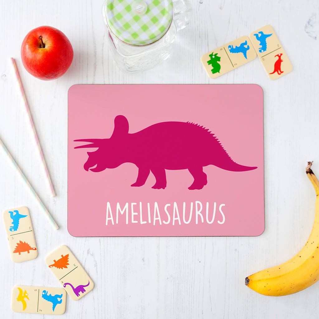 Personalised Triceratops Dinosaur Placemat, 1 of 12