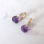 Amethyst Teardrop February Birthstone Earrings, thumbnail 4 of 6