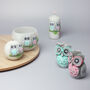 G Decor Handmade Hootique Owl Couple Candle Grey Owls With Wide Eyes, thumbnail 1 of 6