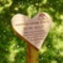 Engraved Oak Heart Shaped Memorial Plaque, thumbnail 2 of 4