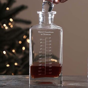 Personalised Christmas Advent Calendar Decanter Gift, 5 of 8