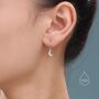 Asymmetric Moon And Star Dangle Drop Hook Earrings In Sterling Silver, thumbnail 3 of 12