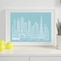 Dubai Skyline Typography Print, thumbnail 3 of 8