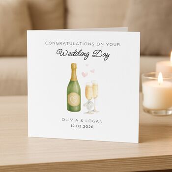 Personalised Congratulations Wedding Card For Couple, 2 of 7