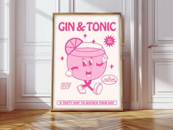 Retro Style Gin And Tonic Print, 4 of 6