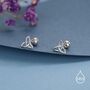 Sterling Silver Trinity Knot 18g Ball Back Screw Back Earrings, thumbnail 1 of 11