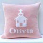 Personalised Knitted Christening Cushion, thumbnail 5 of 9