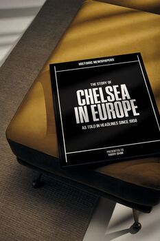 Chelsea In Europe Personalised Football Gift Stamford Bridge Newspaper History Book, 5 of 9