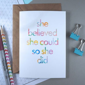 She Believed She Could | Birthday Card For A Friend, 2 of 5