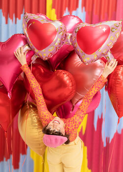 Red Heart Foil Balloon, 2 of 3