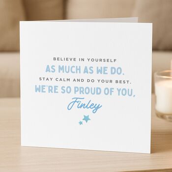 Proud Of You Exam Support Card For Him Son Grandson, 2 of 8