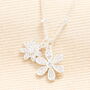 Double Flower Charm Necklace, thumbnail 4 of 7