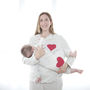 Breastfeeding Pyjamas With Heart Print, thumbnail 4 of 6