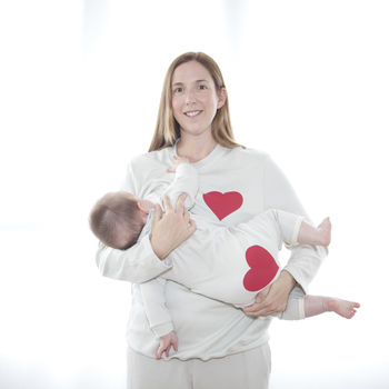 Breastfeeding Pyjamas With Heart Print, 4 of 6