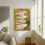 Flying Swallows Flower Art Print, thumbnail 5 of 5