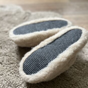 Pure Wool Fleece Mule Slippers, 4 of 4