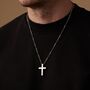 Silver Personalised Cross Pendant, thumbnail 2 of 11