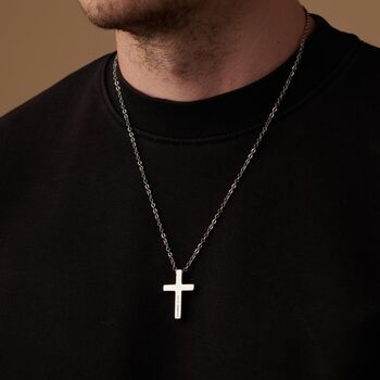Silver Personalised Cross Pendant, 2 of 11