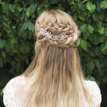 Crystal Floral Bridal Hair Vine, 10 of 11