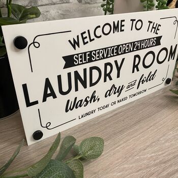 Welcome To The Laundry Room Utility Sign, 5 of 12