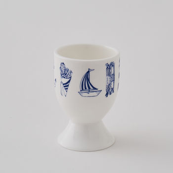 Nautical Egg Cup, Fine Bone China, 4 of 4