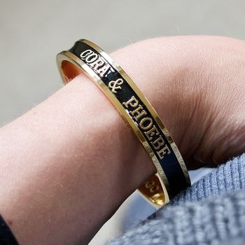 Kids Name Bangle In Gold Silver Or Rose Gold, 12 of 12
