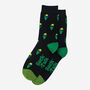 Welsh Daffodils Floral Bamboo Socks Men's Black, thumbnail 2 of 3