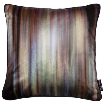 Waterfall Stripe Luxury Velvet Cushion | Amber, 3 of 3