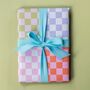 Colourful Checks Gift Wrapping Paper | 10 Sheets, thumbnail 1 of 5