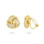 Crystal Knot Clip On Earrings, thumbnail 2 of 4