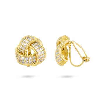 Crystal Knot Clip On Earrings, 2 of 4