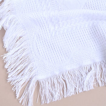 Personalised Christening Shawl With Cross, 4 of 7