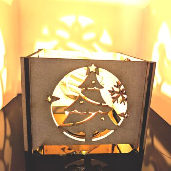 Personalised Wooden Lantern Christmas Snowflakes, 2 of 12