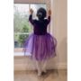 Long Sleeve Purple Velvet Sparkly Dress, thumbnail 5 of 8