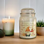 Personalised Autumn Gonk Large Candle Jar, thumbnail 3 of 4