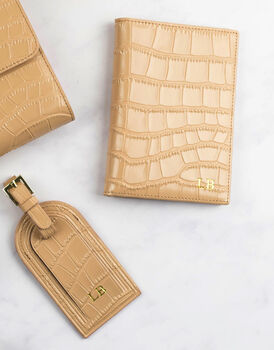 Passport And Luggage Tag Set With Monogram, 7 of 10