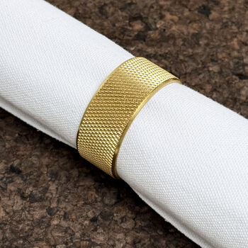 Brass Knurled Napkin Ring Holders, 2 of 6