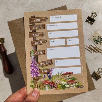 Woodland Ready To Write Invitations, 2 of 7