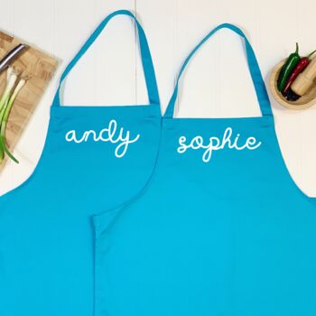 Couples Personalised Apron Set, 2 of 4