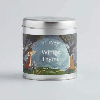 Winter Thyme Christmas Scented Tin Candle, 2 of 5