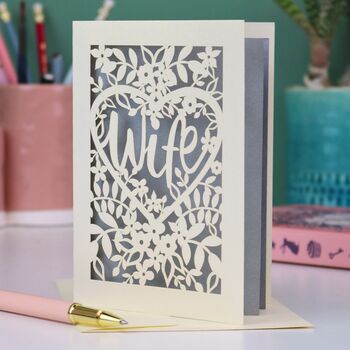Papercut Wife Card, 3 of 6