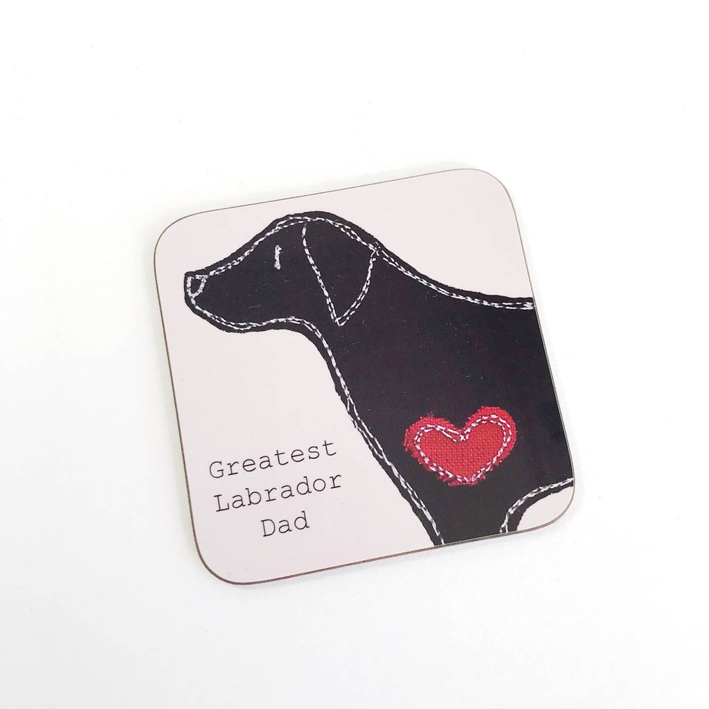 greatest labrador personalised dog parent coaster by ren and thread ...