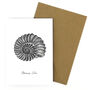 Ammonite Print A6 Greetings Card, thumbnail 3 of 7