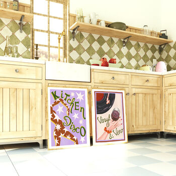 Kitchen Disco Retro Music Art Print, 11 of 12