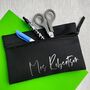 Personalised Metallic Teacher's Name School Pencil Case, thumbnail 1 of 3