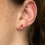 Pink Tourmaline Sterling Silver Teardrop Earrings, thumbnail 1 of 7