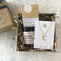 Luna Candle, Necklace And Bath Bar Natural Gift Set, thumbnail 2 of 9