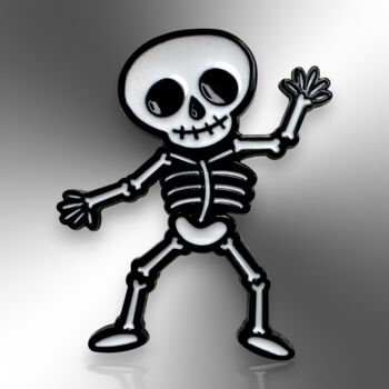 Dancing Baby Skeleton Enamel Lapel Pin Badge, Halloween Brooch, Gifts For Kids, 3 of 8