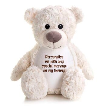 Personalised Memorial Ashes Keepsake Memory Bear Cream, 3 of 6