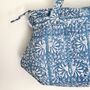 Wash Bag With Handles Blue Clematis Print, thumbnail 3 of 3